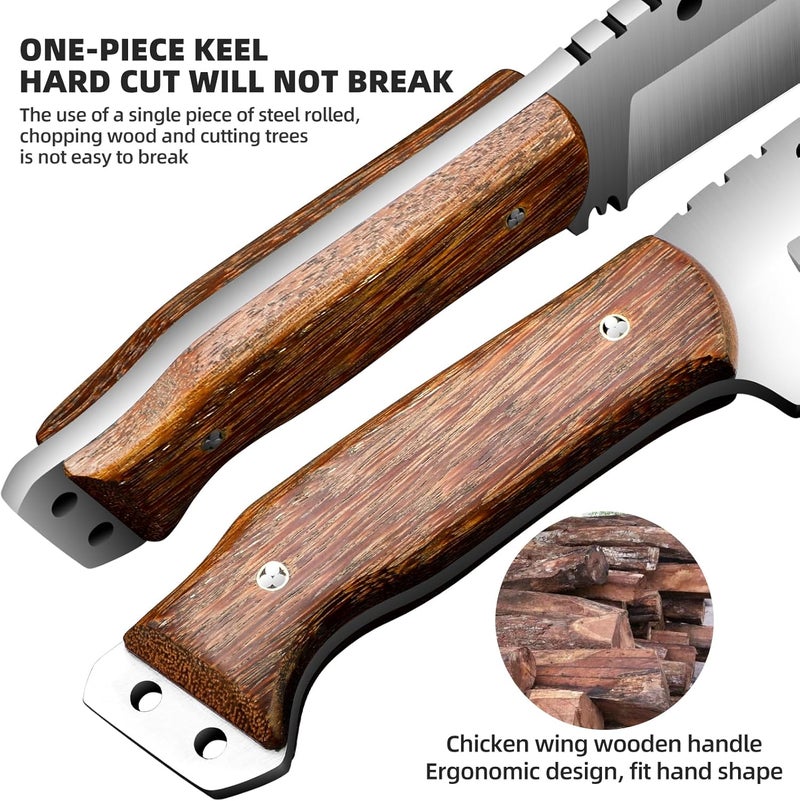 VARLEA Machete with Sheath for Cutting Trees Heavy Duty, for Yard Work and for Bushcrafting Knife Sickle for Clearing Brush Garden Tools Construction Blade - Image 5